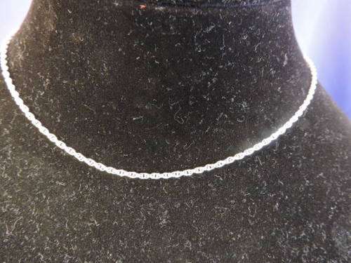 Silver rope chain necklace - Solid.  *Not plated not silver clad*